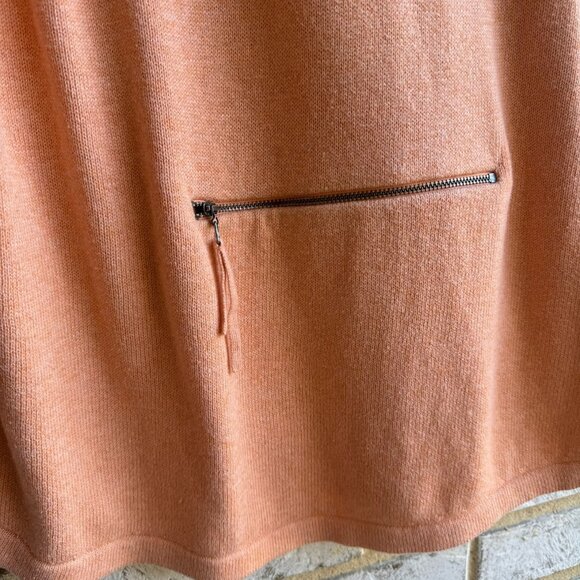 J. Jill Cotton/Cashmere Front Zipper Pocket Sweater Women's Size M - Picture 7 of 8